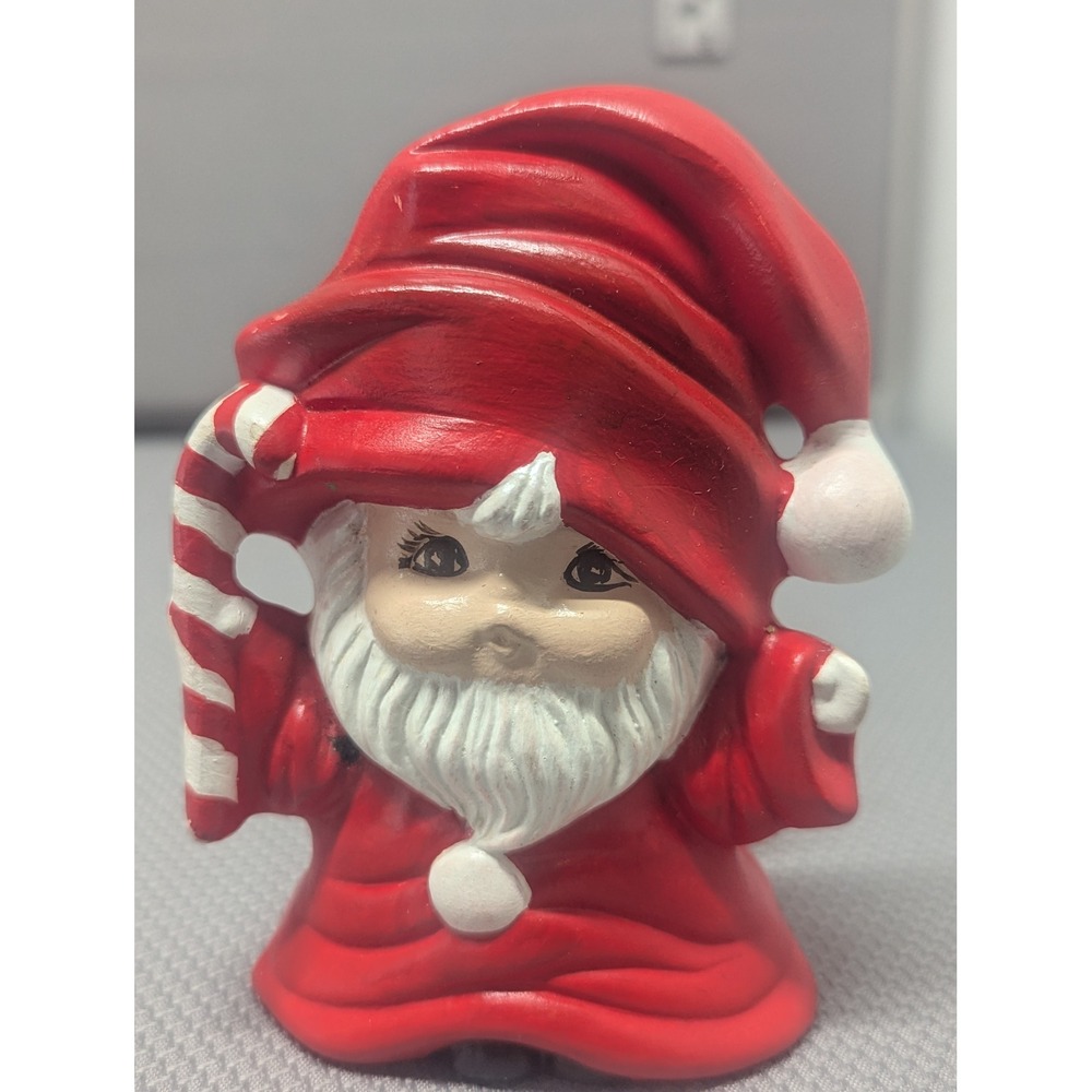 Vintage E.S. Molds Ceramic Santa Claus Baby Napkin Holder Christmas Candy Cane